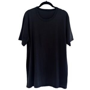 Lululemon Washed Black Short Sleeve T-Shirt Minimal Athleisure Workout Gym